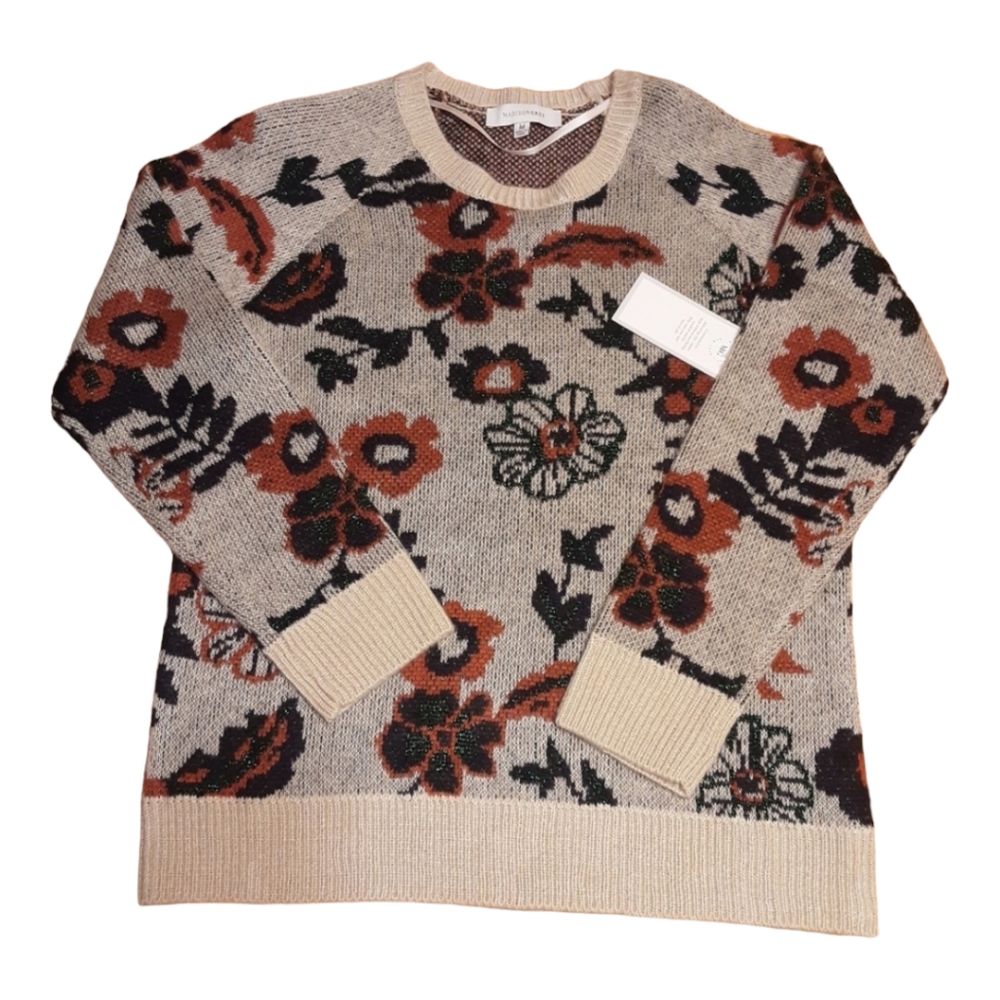 MADISON GREY New York Floral Sweater Size M Floral